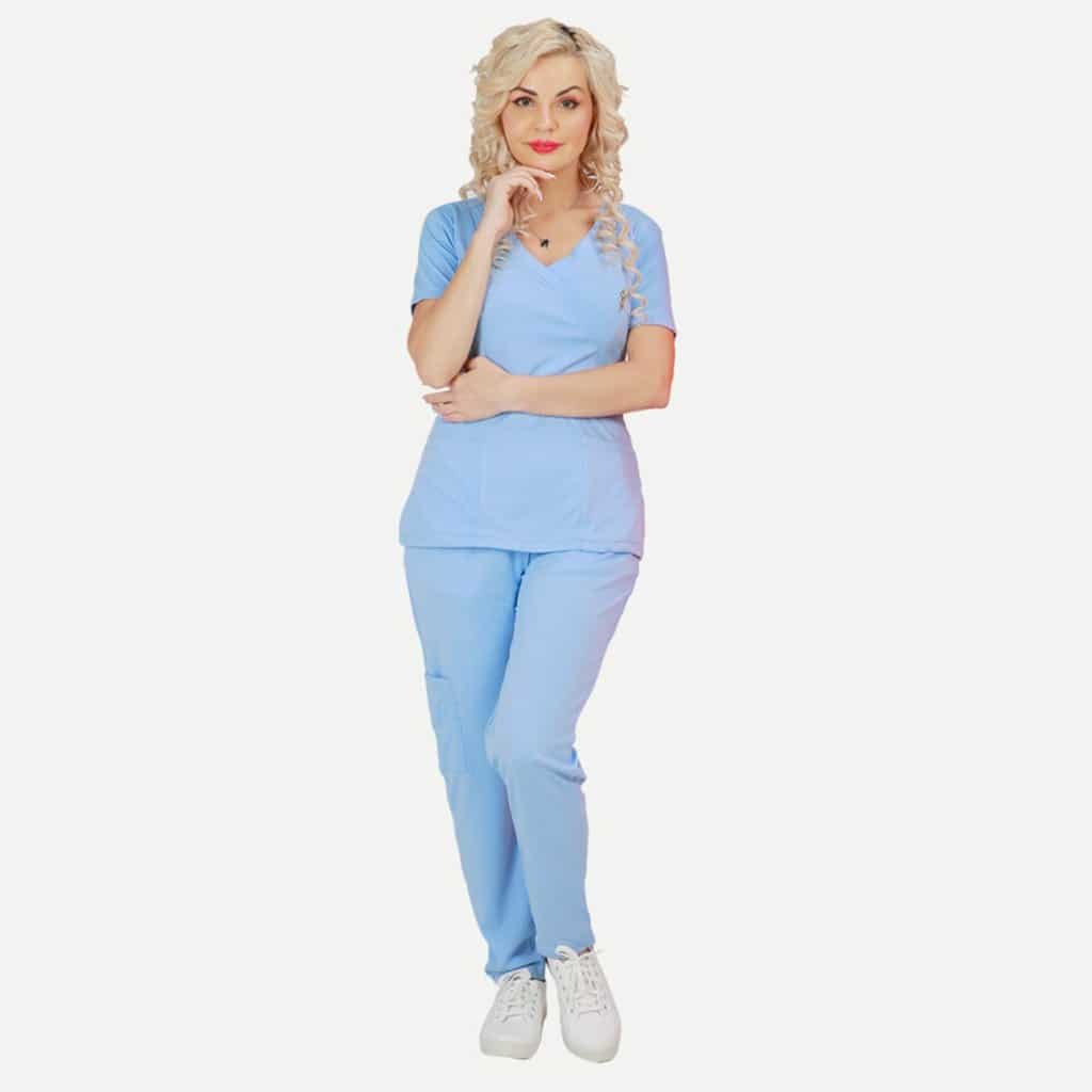 Scrub Candy – Blue Women’s Overlapping Scrub