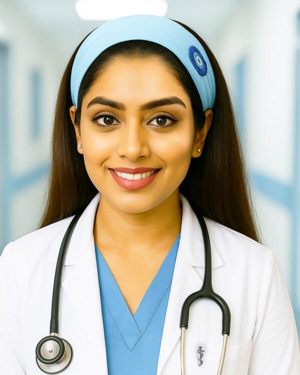 Evil Eye Savior Headband for Doctors | Blue
