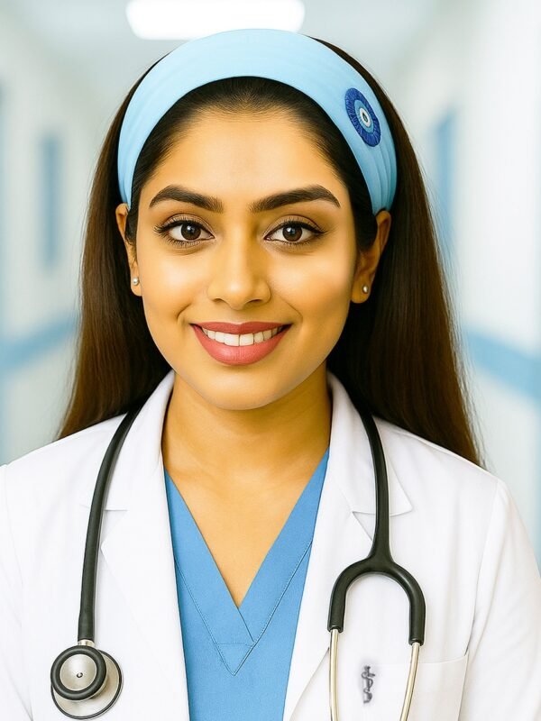 Evil Eye Savior Headband for Doctors | Blue