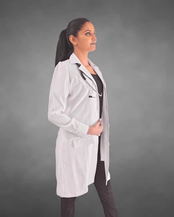 long lab coat for women