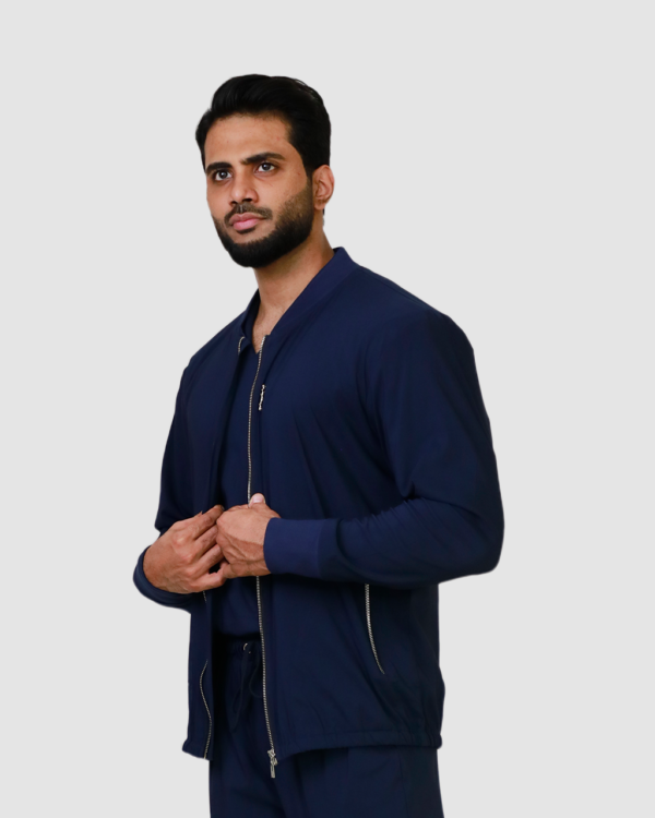 navy blue shacket