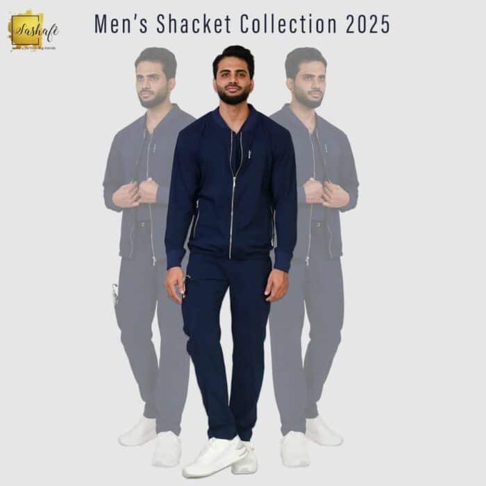 navy blue scrub shacket