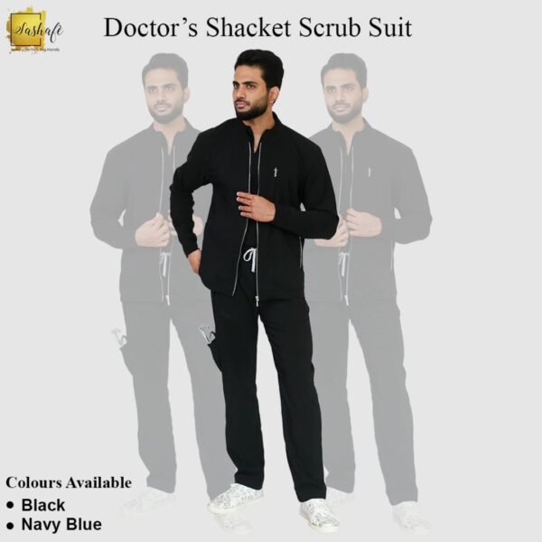 black scrub set combo