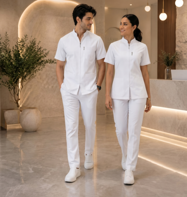 white scrub for doctors